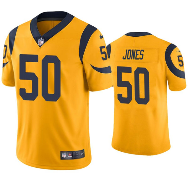 Mens Los Angeles Rams #50 Ernest Jones Nike Gold Color Rush Limited Jersey