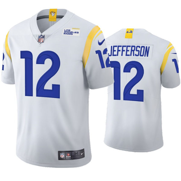 Mens Los Angeles Rams #12 Van Jefferson Nike Whie Away Vapor Untouchable Limited Jersey
