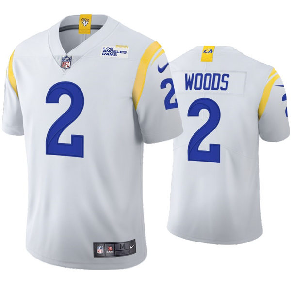 Mens Los Angeles Rams #2 Robert Woods Nike Whie Away Vapor Untouchable Limited Jersey