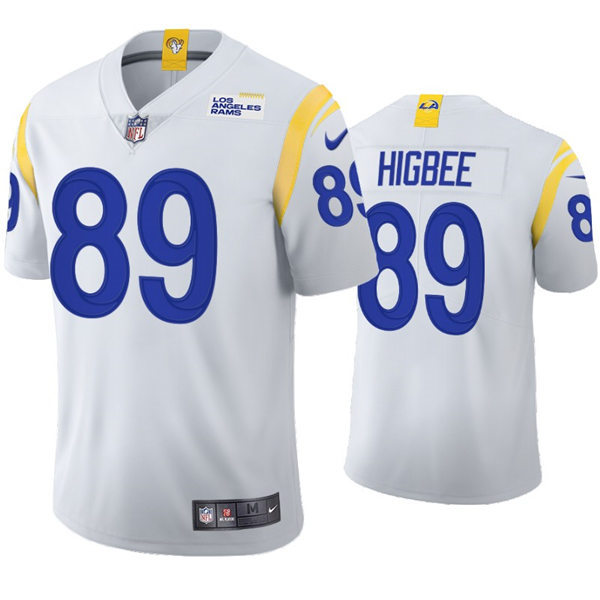 Mens Los Angeles Rams #89 Tyler Higbee Nike Whie Away Vapor Untouchable Limited Jersey