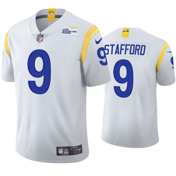Mens Los Angeles Rams #9 Matthew Stafford Nike Whie Away Vapor Untouchable Limited Jersey
