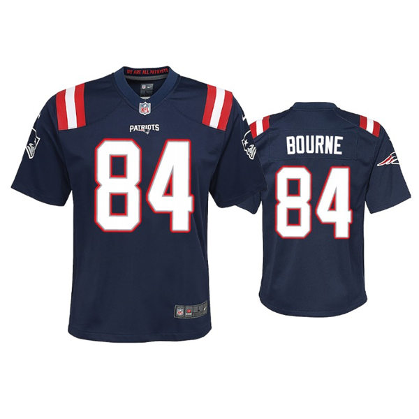 Youth New England Patriots #84 Kendrick Bourne Nike Navy Limited Jersey 