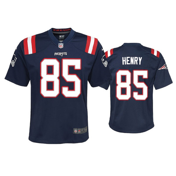 Youth New England Patriots #85 Hunter Henry Nike Navy Limited Jersey 