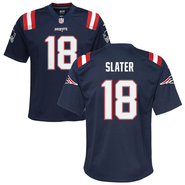 Youth New England Patriots #18 Matthew Slater Nike Navy Limited Jersey 