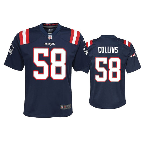 Youth New England Patriots #58 Jamie Collins Nike Navy Limited Jersey 