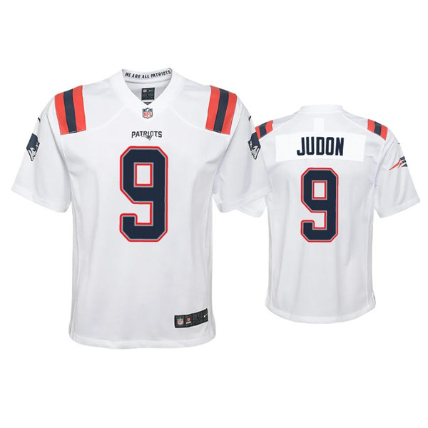 Youth New England Patriots #9 Matthew Judon Nike White Limited Jersey 