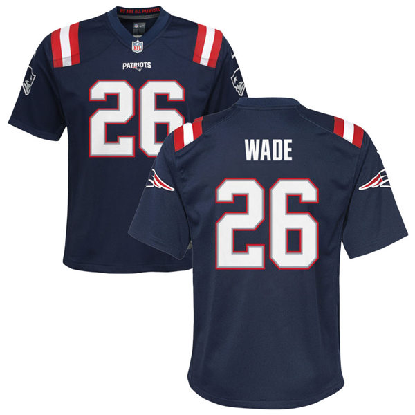 Youth New England Patriots #26 Shaun Wade Nike Navy Limited Jersey 
