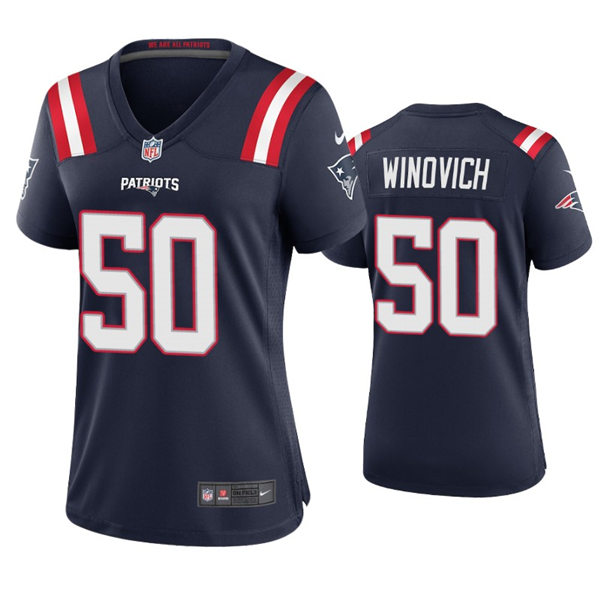 Womens New England Patriots #50 Chase Winovich Nike Navy Limited Jersey