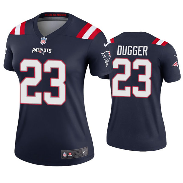 Womens New England Patriots #23 Kyle Dugger Nike Navy Limited Jersey