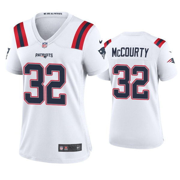 Womens New England Patriots #32 Devin McCourty Nike White Limited Jersey 