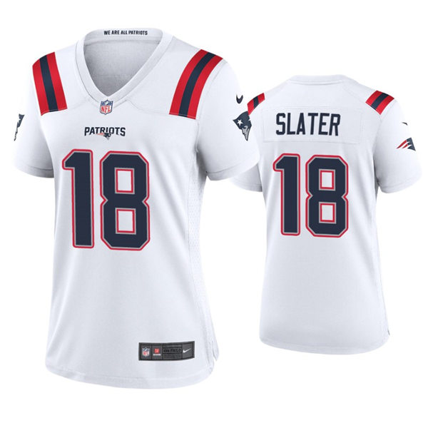 Womens New England Patriots #18 Matthew Slater Nike White Limited Jersey