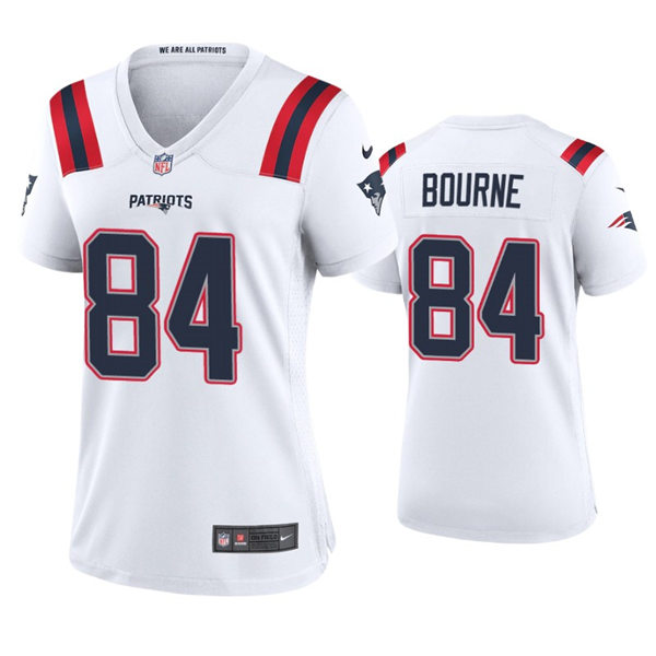 Womens New England Patriots #84 Kendrick Bourne Nike White Limited Jersey 