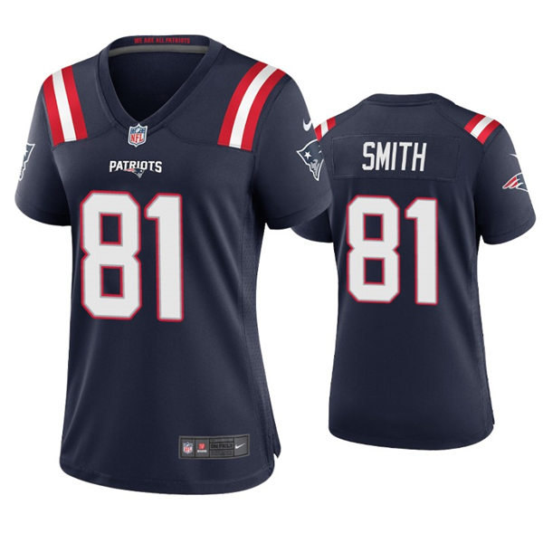 Womens New England Patriots #81 Jonnu Smith Nike Navy Limited Jersey
