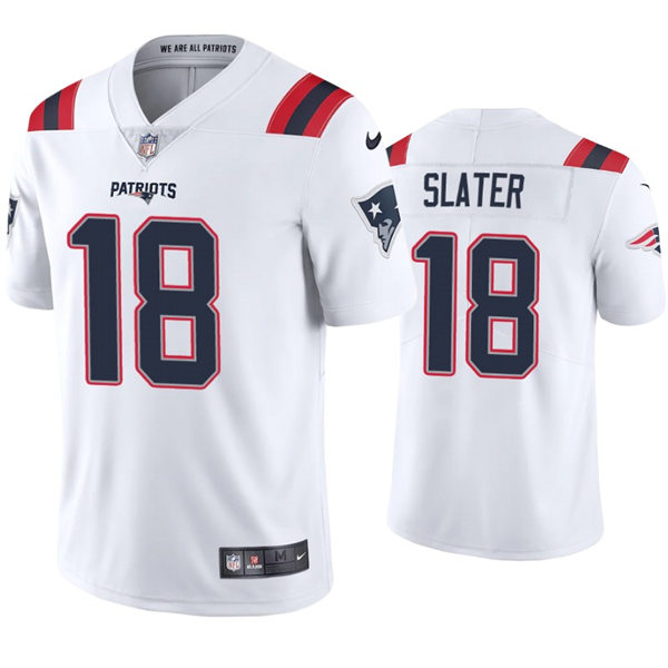 Mens New England Patriots #18 Matthew Slater Nike White Vapor Untouchable Limited Jersey 