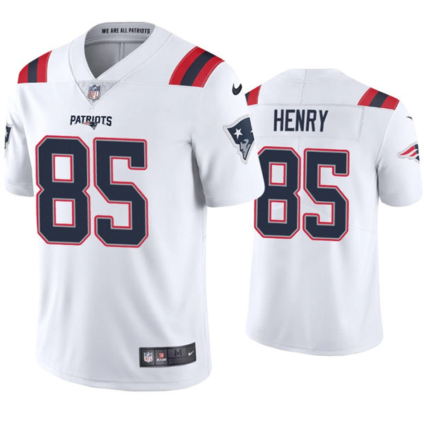 Mens New England Patriots #85 Hunter Henry Nike White Vapor Untouchable Limited Jersey 