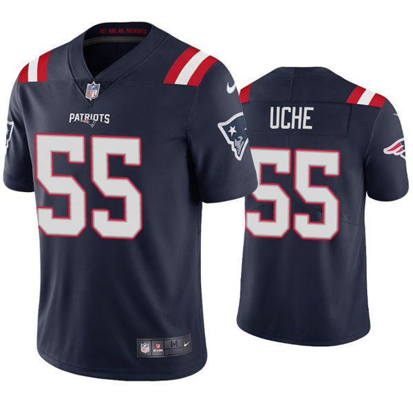 Mens New England Patriots #55 Josh Uche Nike Navy Vapor Untouchable Limited Jersey