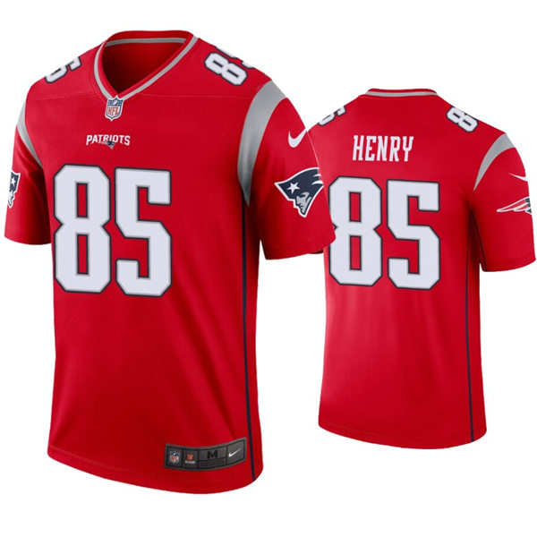 Mens New England Patriots #85 Hunter Henry Nike Red Inverted Legend Jersey