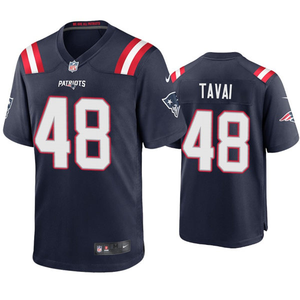 Mens New England Patriots #48 Jahlani Tavai Nike Navy Vapor Untouchable Limited Jersey 