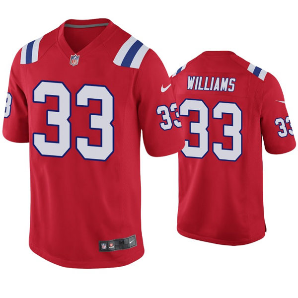 Mens New England Patriots #33 Joejuan Williams Nike Red Alternate Vapor Limited Jersey