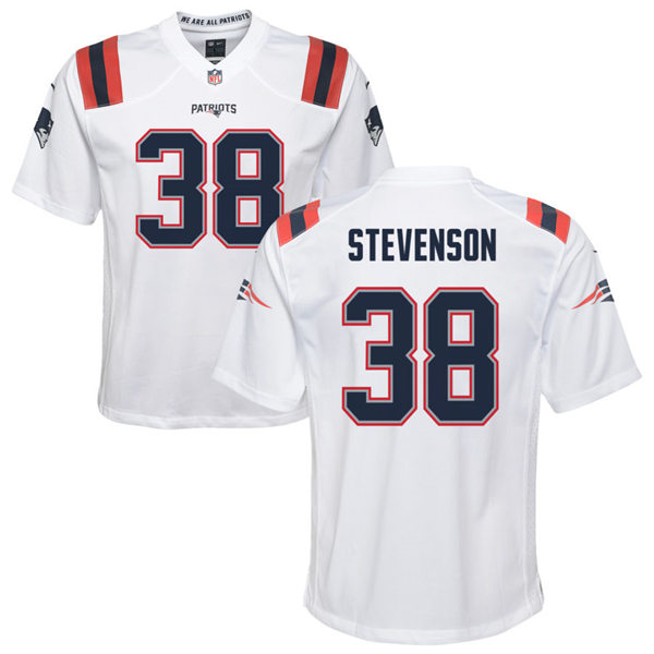 Womens New England Patriots #38 Rhamondre Stevenson Nike White Limited Jersey