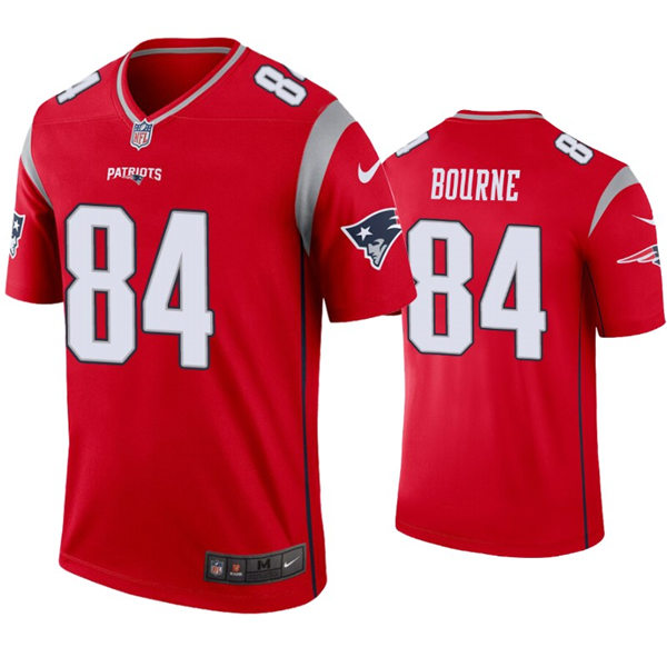 Mens New England Patriots #84 Kendrick Bourne Nike Red Inverted Legend Jersey