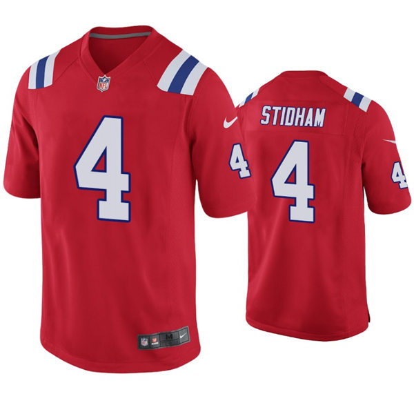 Mens New England Patriots #4 Jarrett Stidham Nike Red Alternate Vapor Limited Jersey