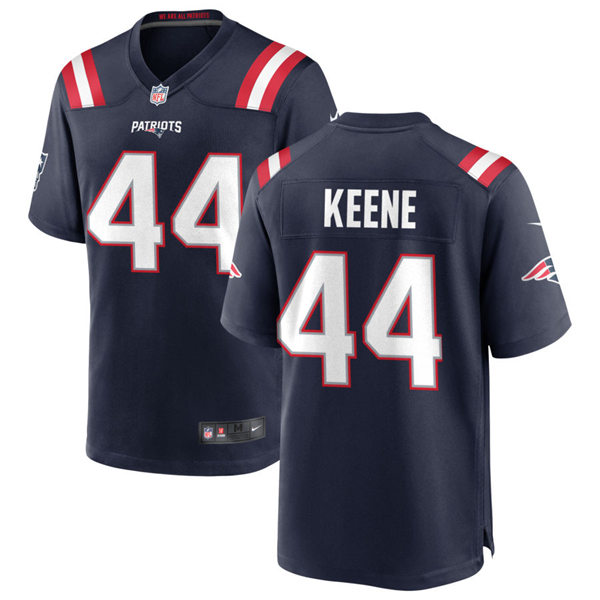Mens New England Patriots #44 Dalton Keene Nike Navy Vapor Untouchable Limited Jersey