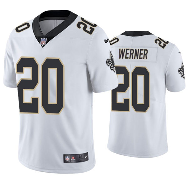 Mens New Orleans Saints #20 Pete Werner Nike White Vapor Untouchable Limited Jersey 