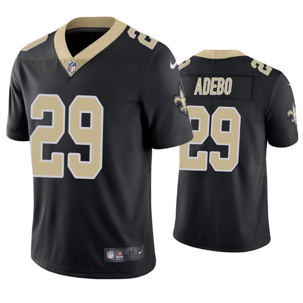 Mens New Orleans Saints #29 Paulson Adebo Nike Black Vapor Untouchable Limited Jersey