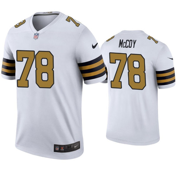 Mens New Orleans Saints #78 Erik McCoy Nike White Color Rush Legend Player Jersey
