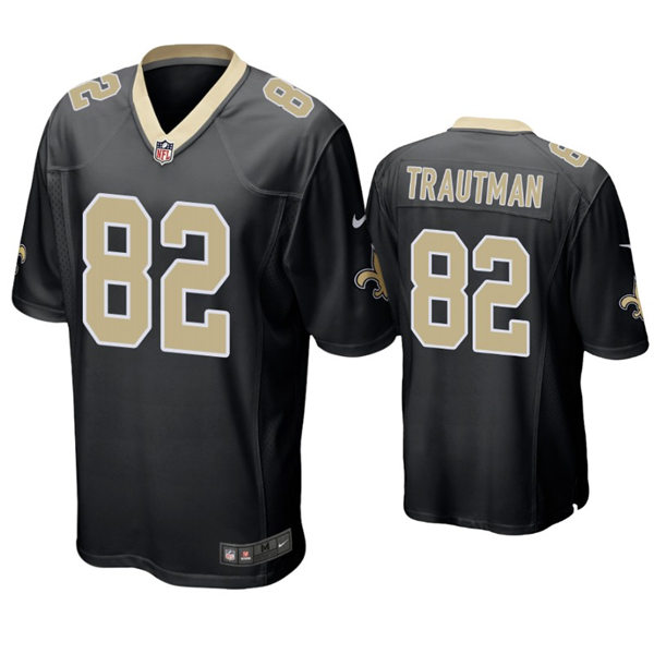 Mens New Orleans Saints #82 Adam Trautman Nike Black Vapor Untouchable Limited Jersey