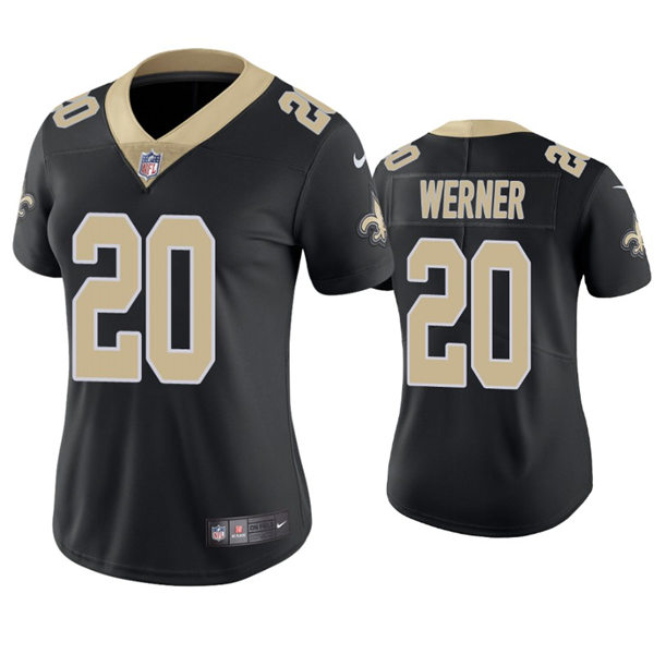 Womens New Orleans Saints #20 Pete Werner Nike Black Limited Jersey 