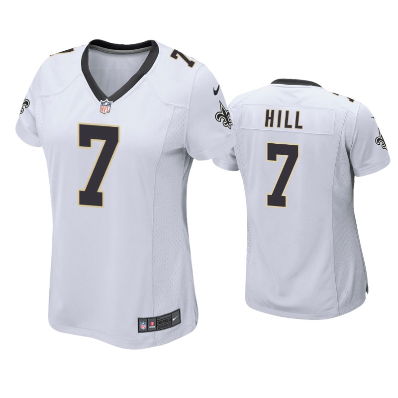Womens New Orleans Saints #7 Taysom Hill Nike White Limited Jersey