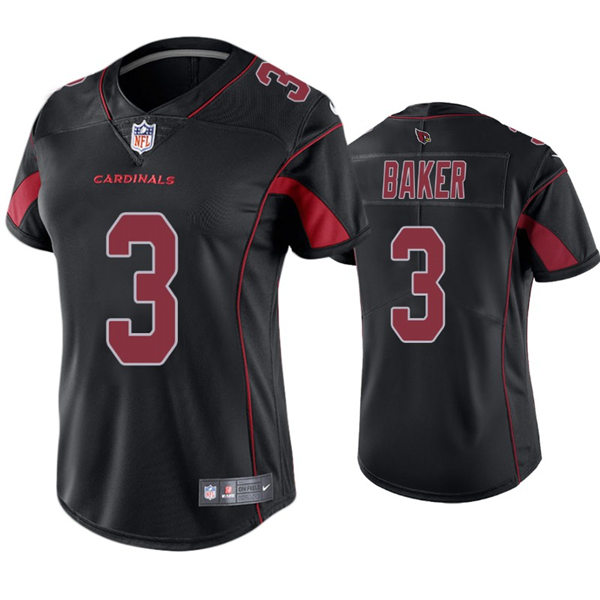 Womens Arizona Cardinals #3 Budda Baker Nike Black Color Rush Limited Jersey