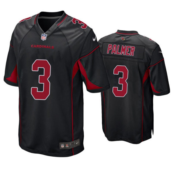 Mens Arizona Cardinals Retired Player #3 Carson Palmer Nike Black 2nd Alternate Color Rush Legend Jersey