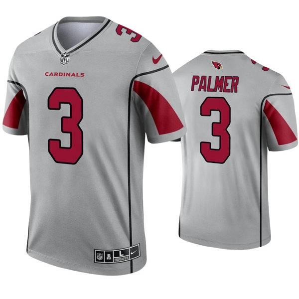 Mens Arizona Cardinals Retired Player #3 Carson Palmer Nike Silver Inverted Legend Jersey