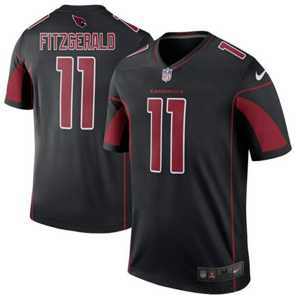 Mens Arizona Cardinals Retired Player #11 Larry Fitzgerald Nike Black 2nd Alternate Color Rush Legend Jersey