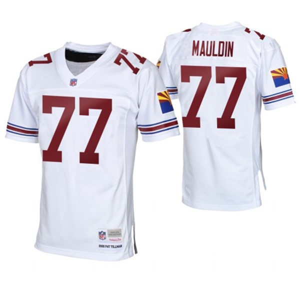 Mens Arizona Cardinals Retired Player #77 Stan Mauldin Mitchell&Ness White Legacy Stitched Throwback Jersey