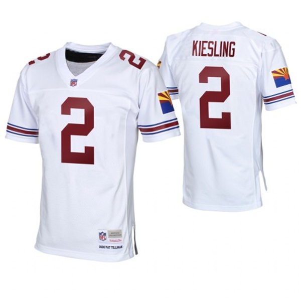 Mens Arizona Cardinals Retired Player #2 Walt Kiesling Mitchell&Ness White Legacy Stitched Throwback Jersey