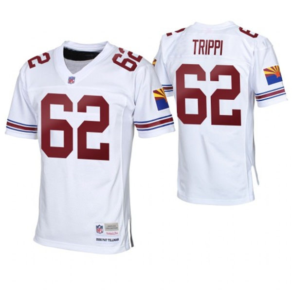 Mens Arizona Cardinals Retired Player #62 Charley Trippi Mitchell&Ness White Legacy Stitched Throwback Jersey
