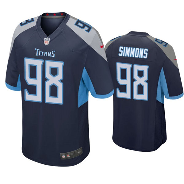 Youth Tennessee Titans #98 Jeffery Simmons Nike Navy Limited Jersey