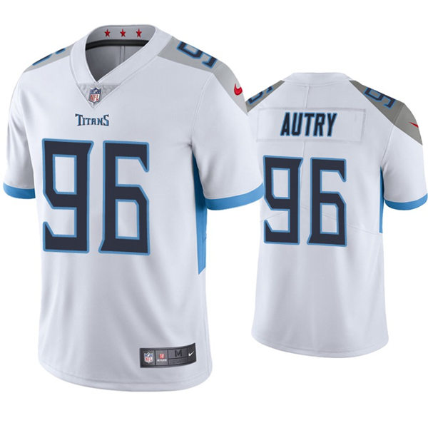 Youth Tennessee Titans #96 Denico Autry Nike White Stitched Limited Jersey