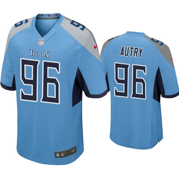 Youth Tennessee Titans #96 Denico Autry Nike Light Blue Alternate Limited Jersey