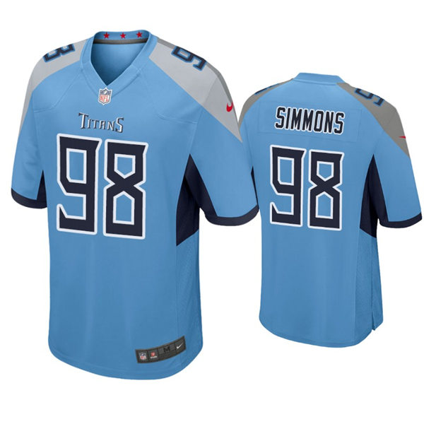 Youth Tennessee Titans #98 Jeffery Simmons Nike Light Blue Alternate Limited Jersey