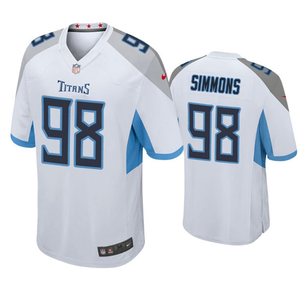 Youth Tennessee Titans #98 Jeffery Simmons Nike White Stitched Limited Jersey
