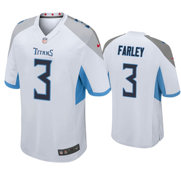 Youth Tennessee Titans #3 Caleb Farley Nike White Limited Jersey