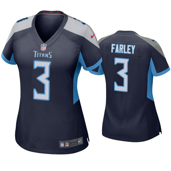 Womens Tennessee Titans #3 Caleb Farley Nike Navy Limited Jersey