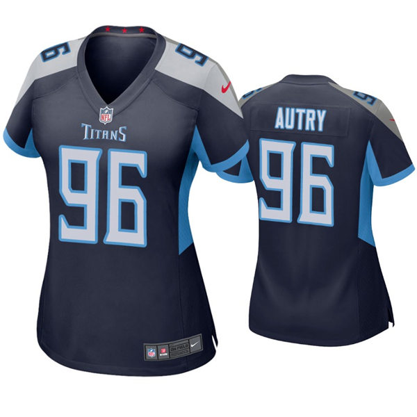Womens Tennessee Titans #96 Denico Autry Nike Navy Limited Jersey