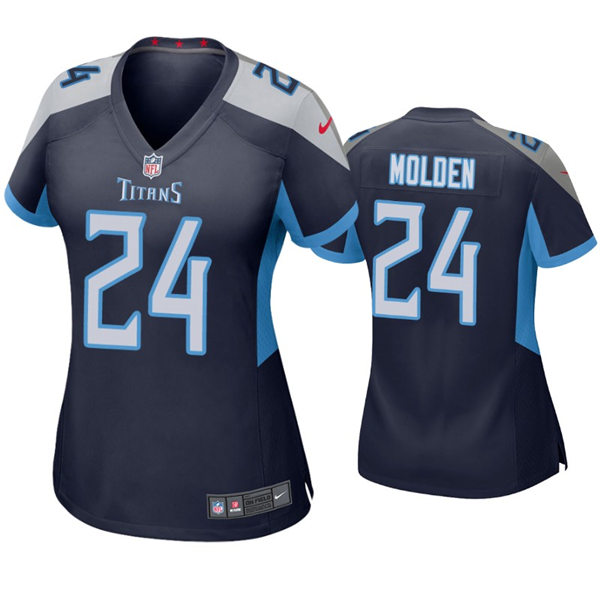 Womens Tennessee Titans #24 Elijah Molden Nike Navy Limited Jersey