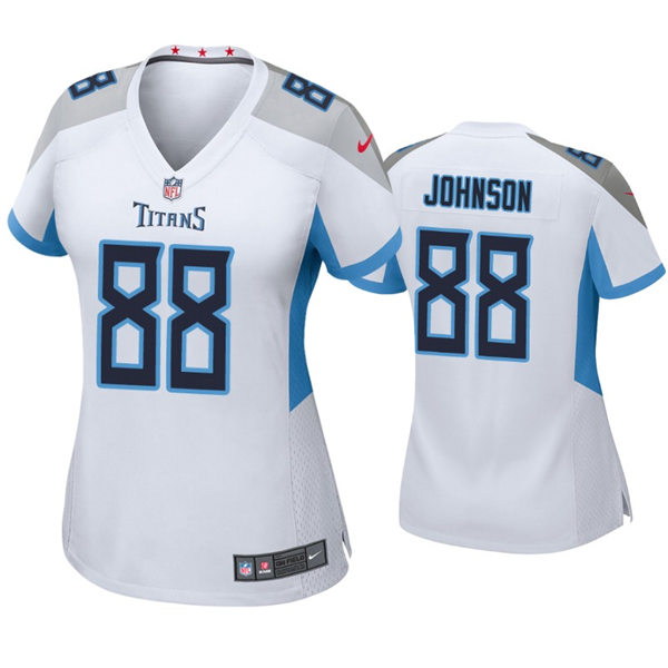 Womens Tennessee Titans #88 Marcus Johnson Nike White Stitched Limited Jersey